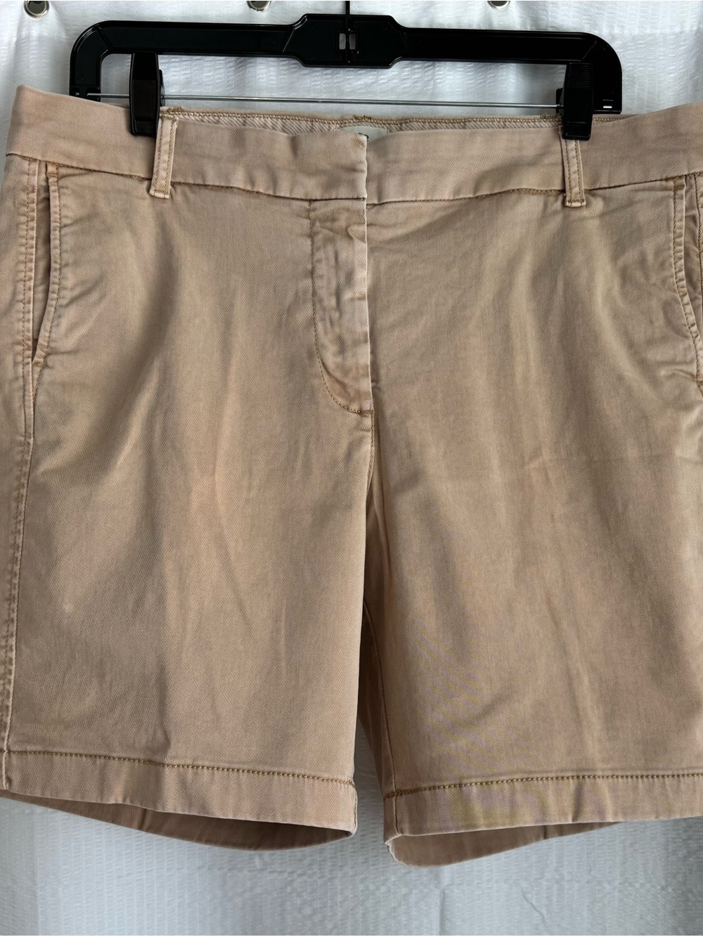 J. Crew Bleached Khaki Stretch 7” inseam Cotton Shorts